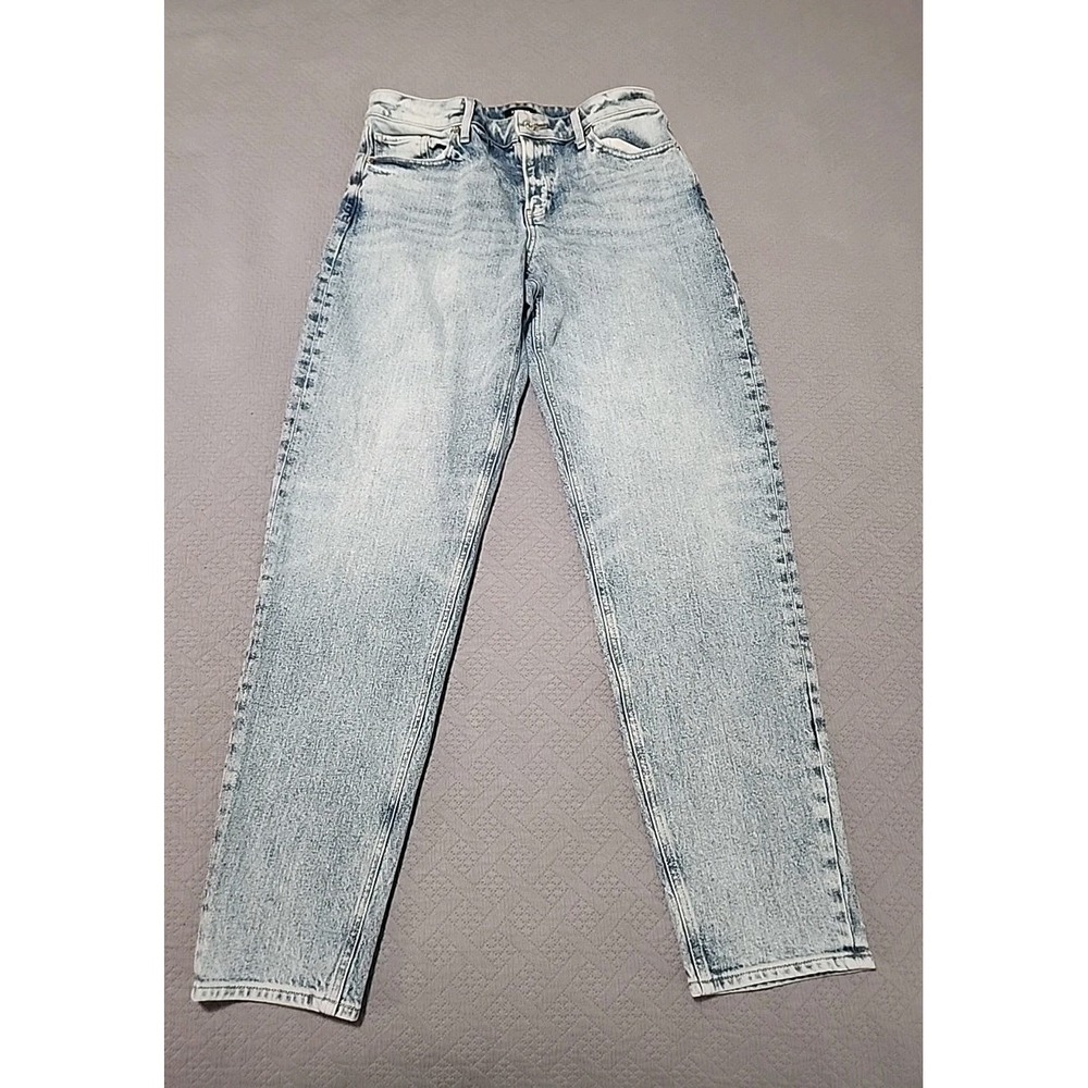 Women's Express Jean Relaxed‎ Tapered Mid Rise Size 8R Light Wash
